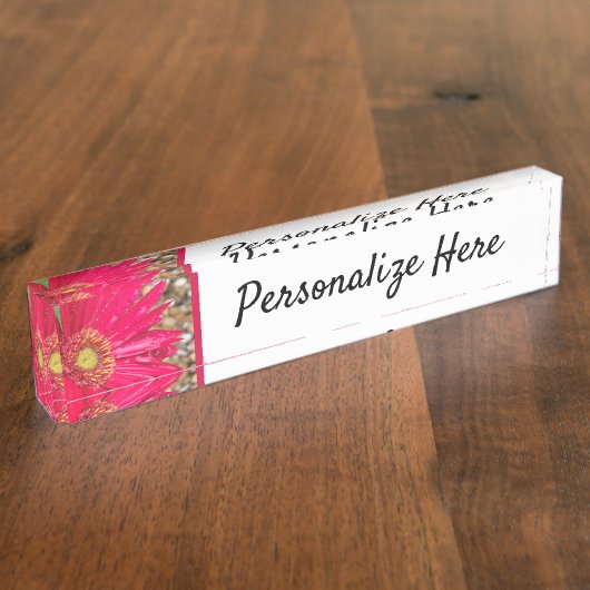 Porte-nom Pour Bureau Gerbera Daisy    (Taille)