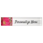 Porte-nom Pour Bureau Gerbera Daisy    (Devant)