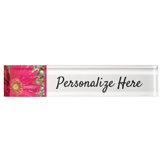 Porte-nom Pour Bureau Gerbera Daisy (Devant)