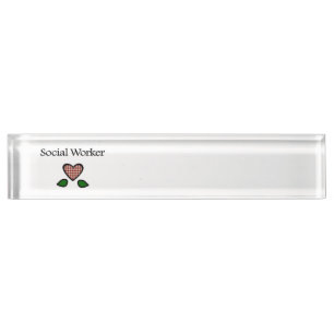 Porte-nom Pour Bureau GH de rouge d'assistant social