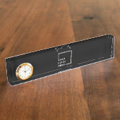 Porte-nom Pour Bureau Gift Idea, Personalized Birthday Present Template (Taille)