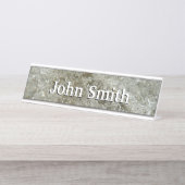 Porte-nom Pour Bureau Glace glaciaire Texture nature Abstraite (Devant)