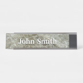 Porte-nom Pour Bureau Glace glaciaire Texture nature Abstraite (Devant)