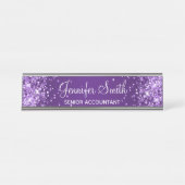 Porte-nom Pour Bureau Glitterie Royal Purple Gradient (Devant)