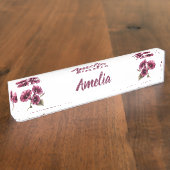 Porte-nom Pour Bureau Gloire du Matin Florale (Taille)
