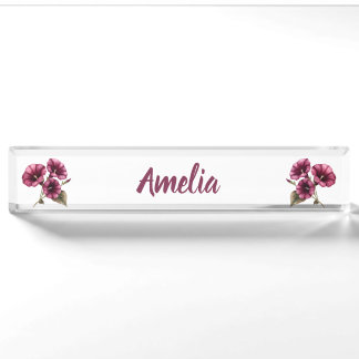 Porte-nom Pour Bureau Gloire du Matin Florale