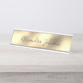 Porte-nom Pour Bureau Gold Business Professional Foil Moderne (Devant)