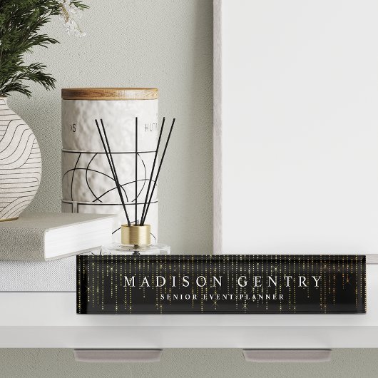 Porte-nom Pour Bureau Gold Marquee