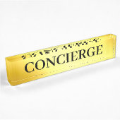 Porte-nom Pour Bureau Gold Réception Concierge