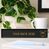 Porte-nom Pour Bureau Golden lyre