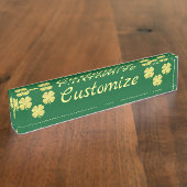 Porte-nom Pour Bureau Golden Shamrocks Thunder_Cove (Taille)