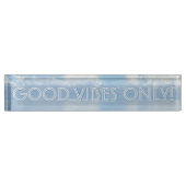 Porte-nom Pour Bureau Good Vibes ! Vibes Plage ! Panneau bureau ! (Devant)