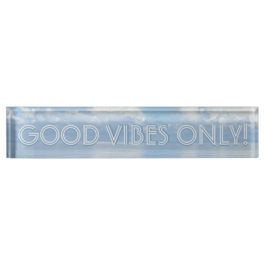 Porte-nom Pour Bureau Good Vibes ! Vibes Plage ! Panneau bureau ! (Devant)