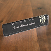 Porte-nom Pour Bureau Gothique Emo Enfants Kiss Valentine's Day (Taille)