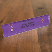 Porte-nom Pour Bureau Gothique Halloween Vampire Lady Custom (Taille)