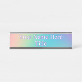 Porte-nom Pour Bureau Gradient arc-en-ciel magnifique (Devant)