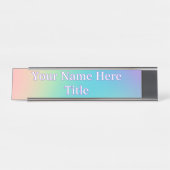 Porte-nom Pour Bureau Gradient arc-en-ciel magnifique (Devant)