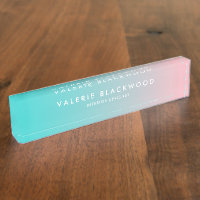 Gradient turquoise rose d'Ombre