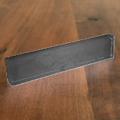 Porte-nom Pour Bureau Grande conception de pierre noire (Taille)
