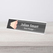 Porte-nom Pour Bureau Graphique crayon (Devant)