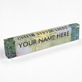 Porte-nom Pour Bureau Graphique de fleur d'Aloha de Hawaii tropical