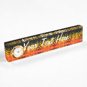 Porte-nom Pour Bureau Graphique Flames Hot Racing