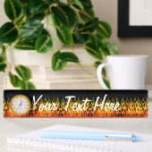 Porte-nom Pour Bureau Graphique Flames Hot Racing