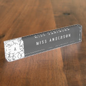 Porte-nom Pour Bureau Graphique moderne, géométrique (Taille)