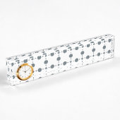Porte-nom Pour Bureau Gray Polka Dots, Polka Dot Pattern, Dots