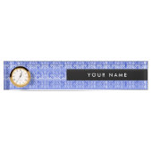 Porte-nom Pour Bureau Grec Meander Key H Blue, Votre Nom, Personnaliser (Devant)
