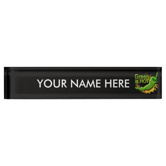 Porte-nom Pour Bureau Green is HOT (Devant)
