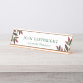 Porte-nom Pour Bureau Green Rosy Red Green - Thérapiste (Devant)