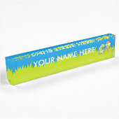 Porte-nom Pour Bureau Grenouille à crème glacée
