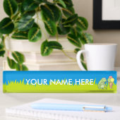 Porte-nom Pour Bureau Grenouille à crème glacée
