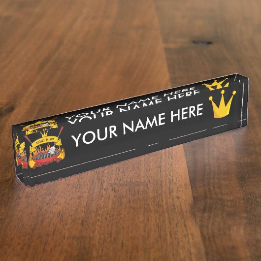 Porte-nom Pour Bureau Grill King (Taille)