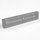 Porte-nom Pour Bureau Gris de base avec nom fantaisie