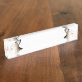 Porte-nom Pour Bureau Grondement d'ours blanc (Taille)