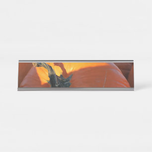 Porte-nom Pour Bureau Grosse citrouille orange