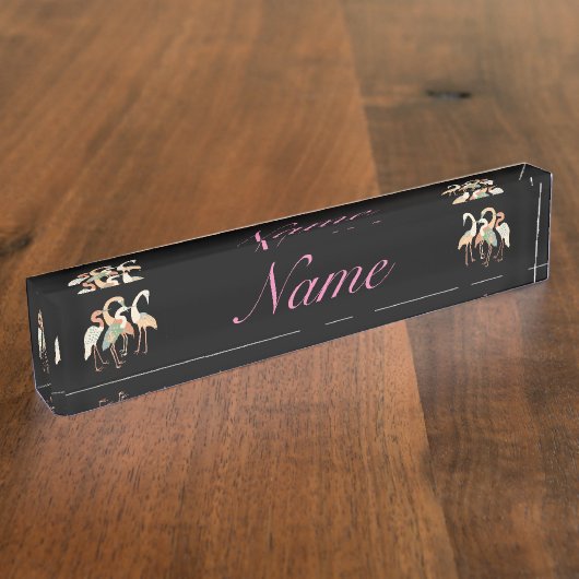 Porte-nom Pour Bureau Grues japonaises Thunder_Cove (Taille)