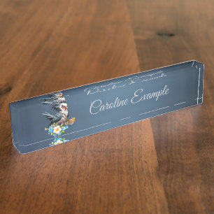 Porte-nom Pour Bureau Grumpy Bird lundi.