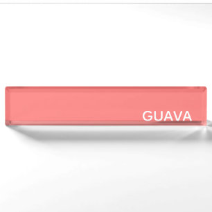 Porte-nom Pour Bureau Guava pink color name