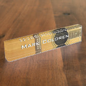 Porte-nom Pour Bureau Guitare acoustique (Taille)