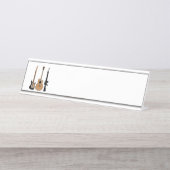 Porte-nom Pour Bureau Guitares Et Fusils (Devant)