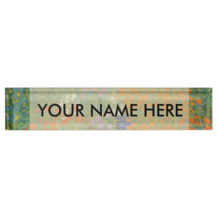Porte-nom Pour Bureau Gustav Klimt Fleur Jardin Cottage Nature