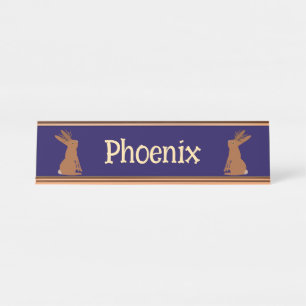 Porte-nom Pour Bureau Halloween Jackalope Trace ou traitement Nom person