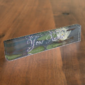 Porte-nom Pour Bureau HAMbWG - Plaque de nom du bureau - Lys d'eau (Taille)