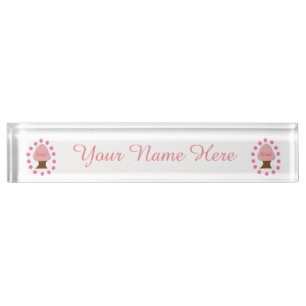 Porte-nom Pour Bureau Hanami japonais cerisier personnalisé