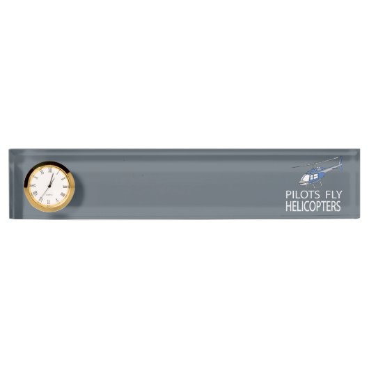 Porte-nom Pour Bureau Hélicoptères Pilot (Devant)