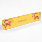 Porte-nom Pour Bureau Henna Elephant