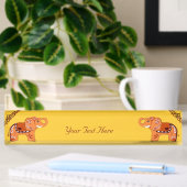 Porte-nom Pour Bureau Henna Elephant